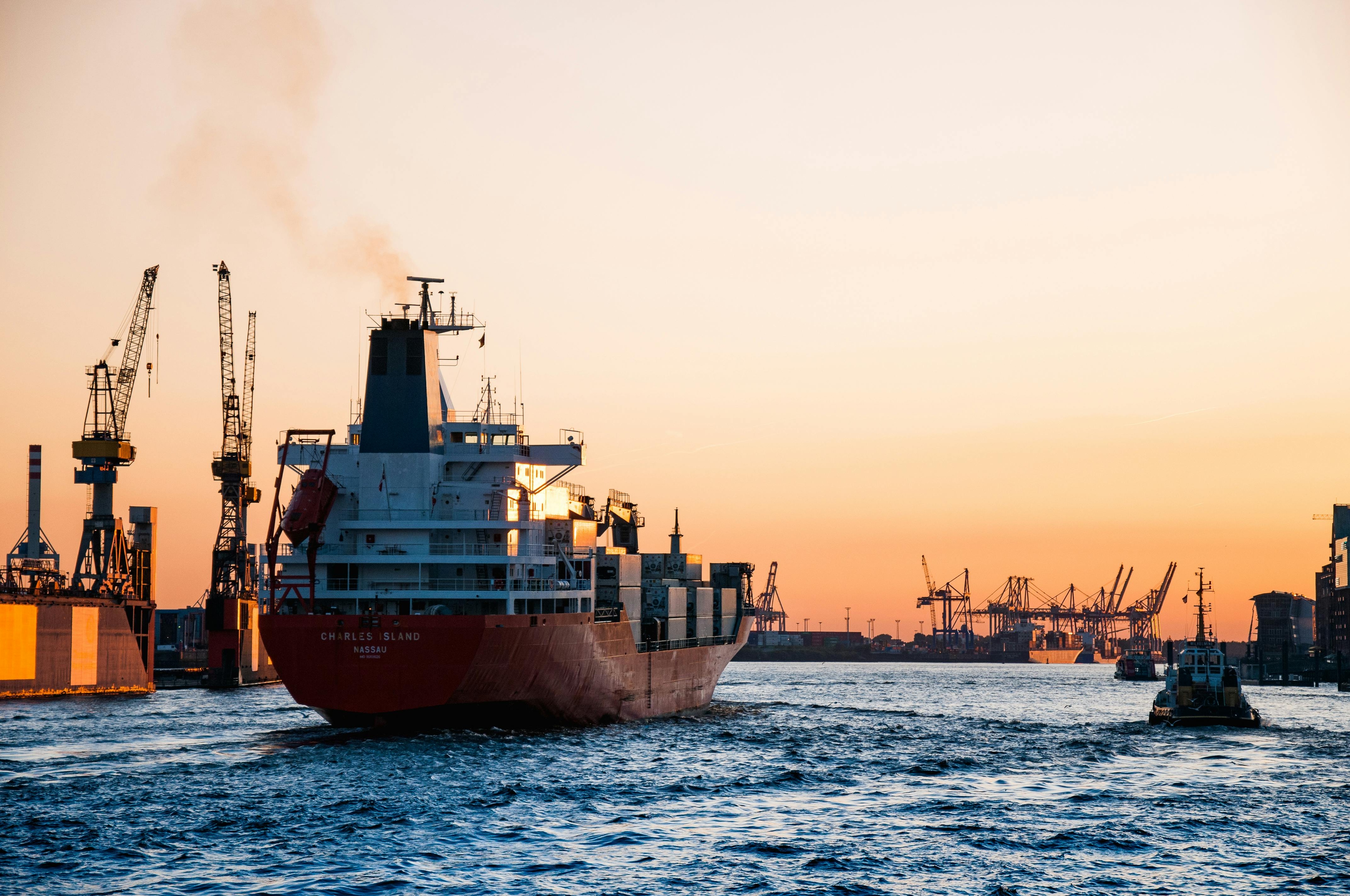 Cargo ship background